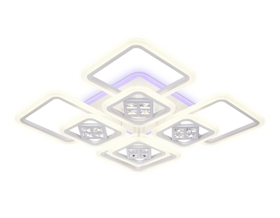 FA289/4+4 WH белый 176W 820*820*120 (ПДУ РАДИО 2.4G)