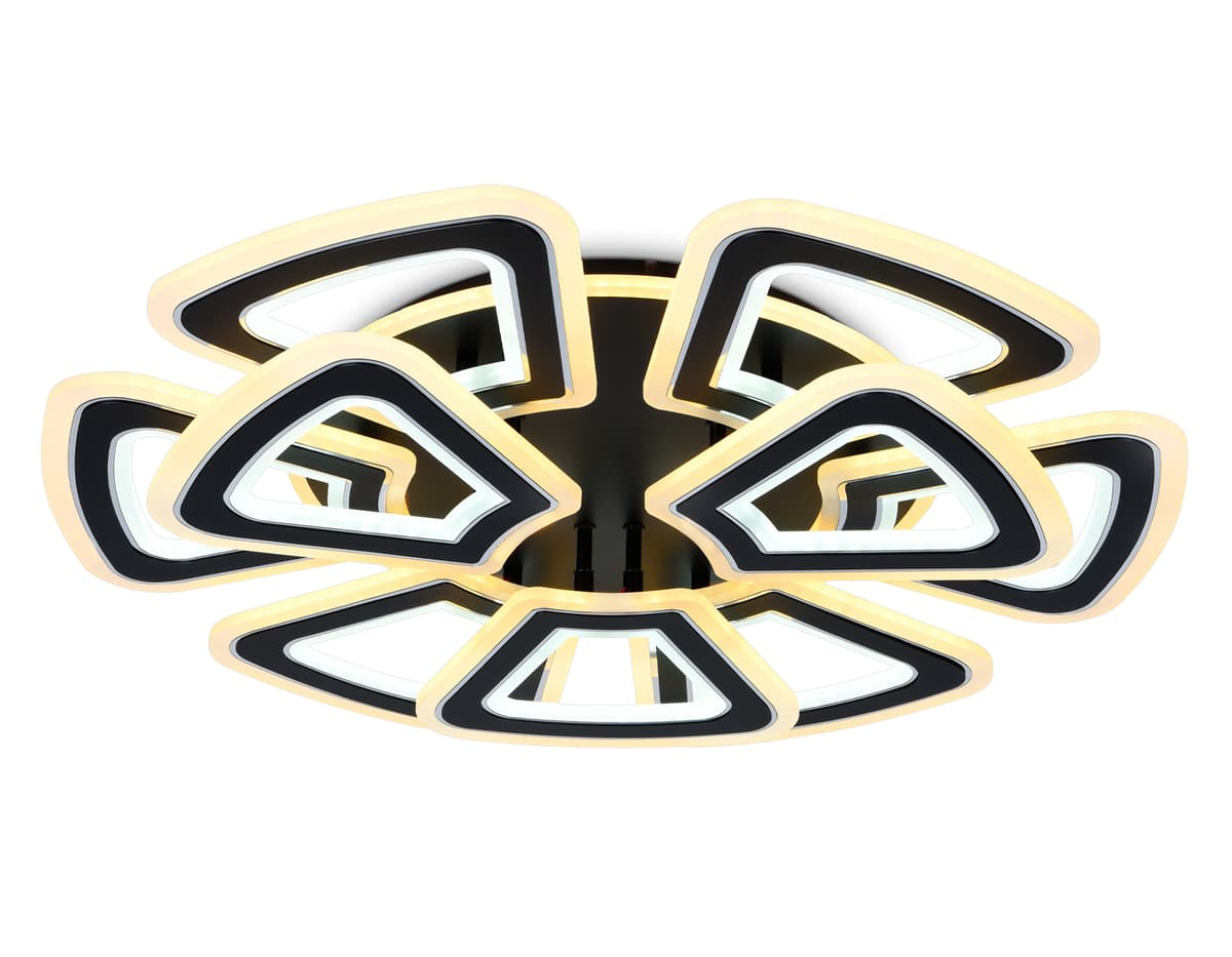 FA8893/6+3 BK/CH черный/хром 210W 3000K/4200K/6400K 650*640*130 (ПДУ РАДИО 2.4G)