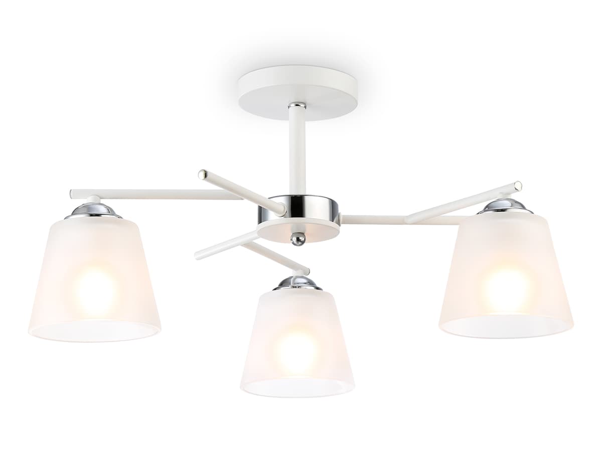 TR303202/3 WH/CH/FR белый/хром/белый матовый E27*3 max 60W D550*260