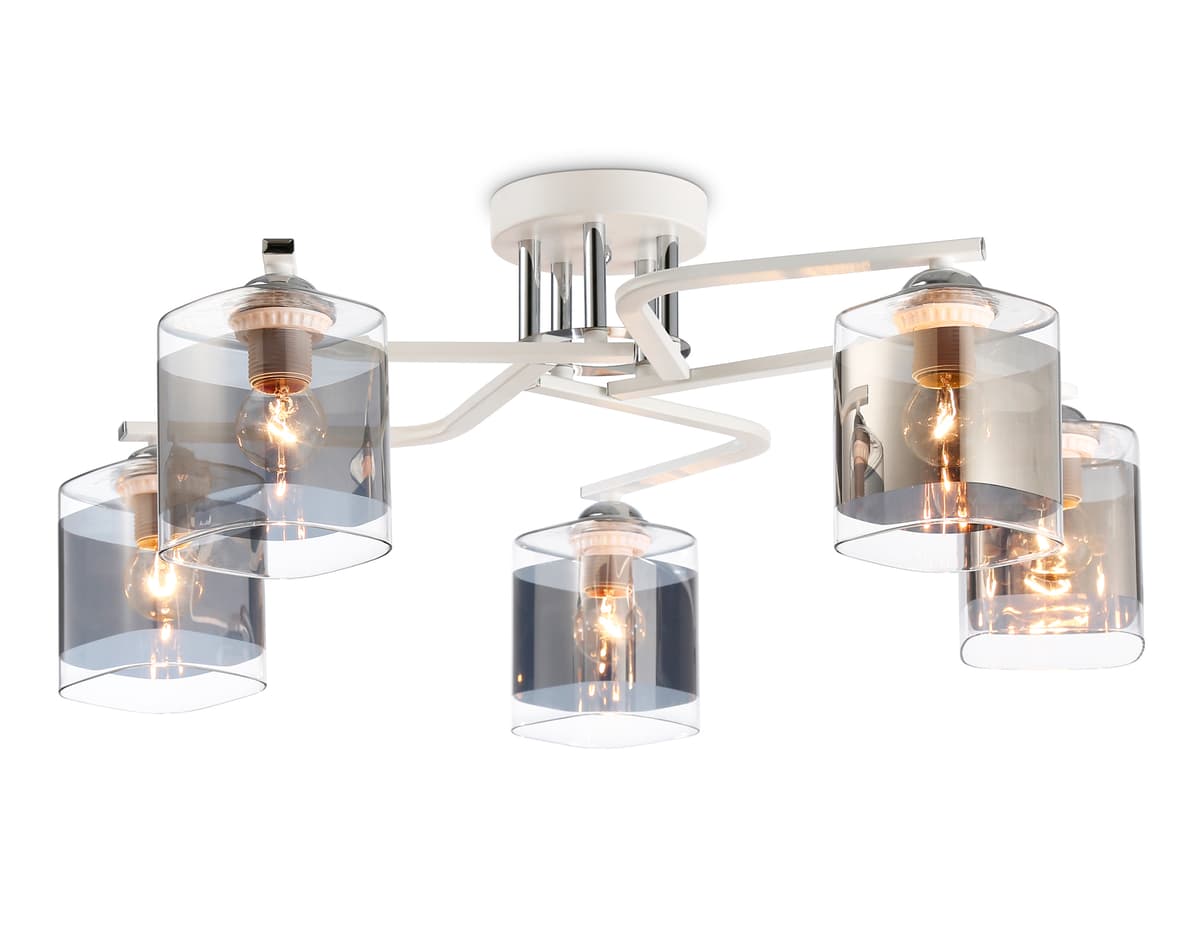 TR303219/5 WH/CH/SM белый/хром/дымчатый E27*5 max 60W D580*250