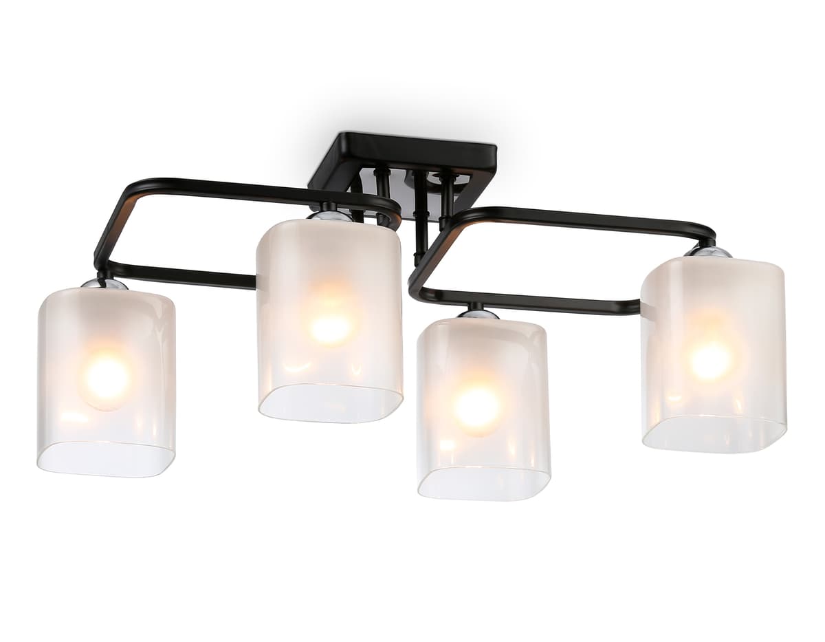 TR303222/4 BK/CH/FR черный/хром/белый матовый E27*4 max 60W 530*290*220