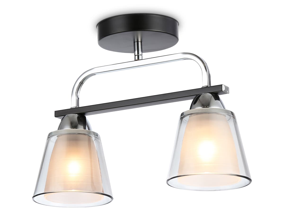 TR303231/2 BK/CH/SM/FR черный/хром/дымчатый/белый матовый E27*2 max 60W 340*120*250