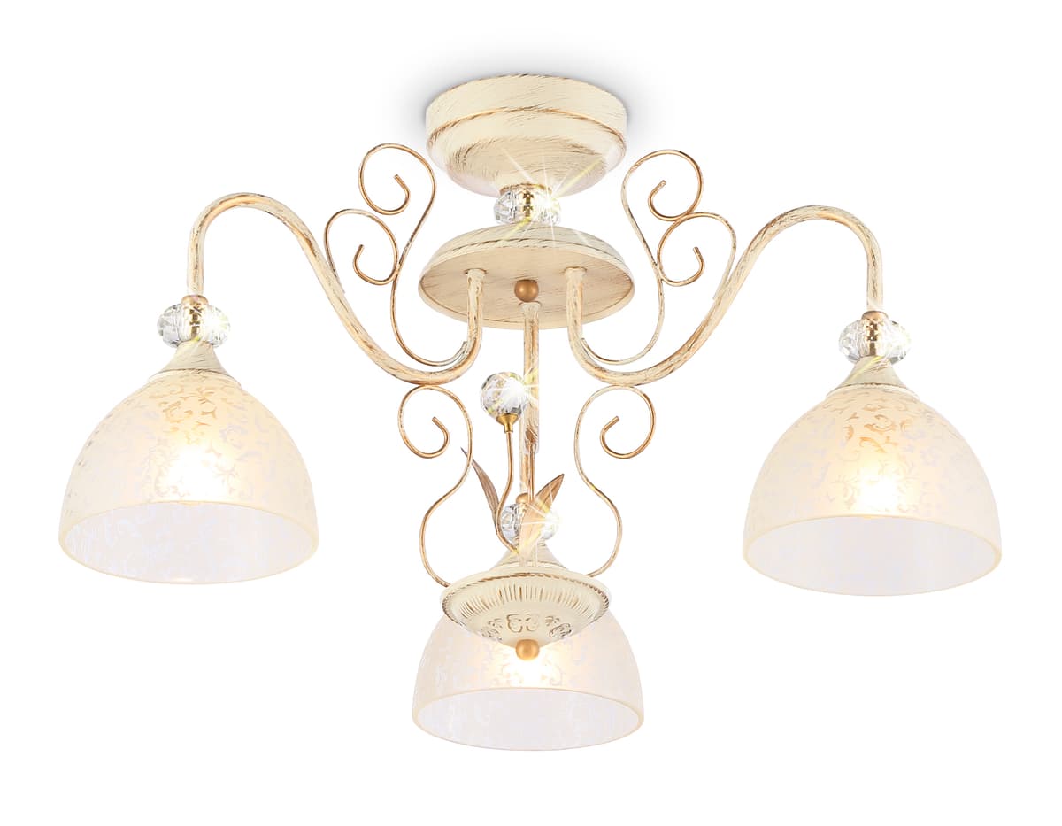 TR3055/3 BG/GD/FR бежевый/золото/белый матовый E27/3 max 40W D600*380