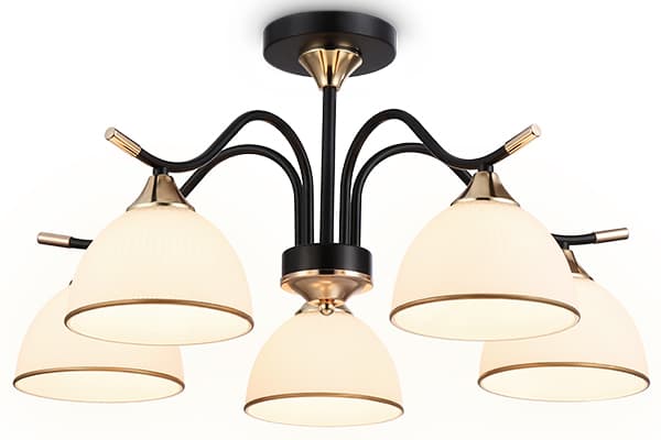 TR3162/5 BK/FGD черный/золото E27/5 max 60W D580*300