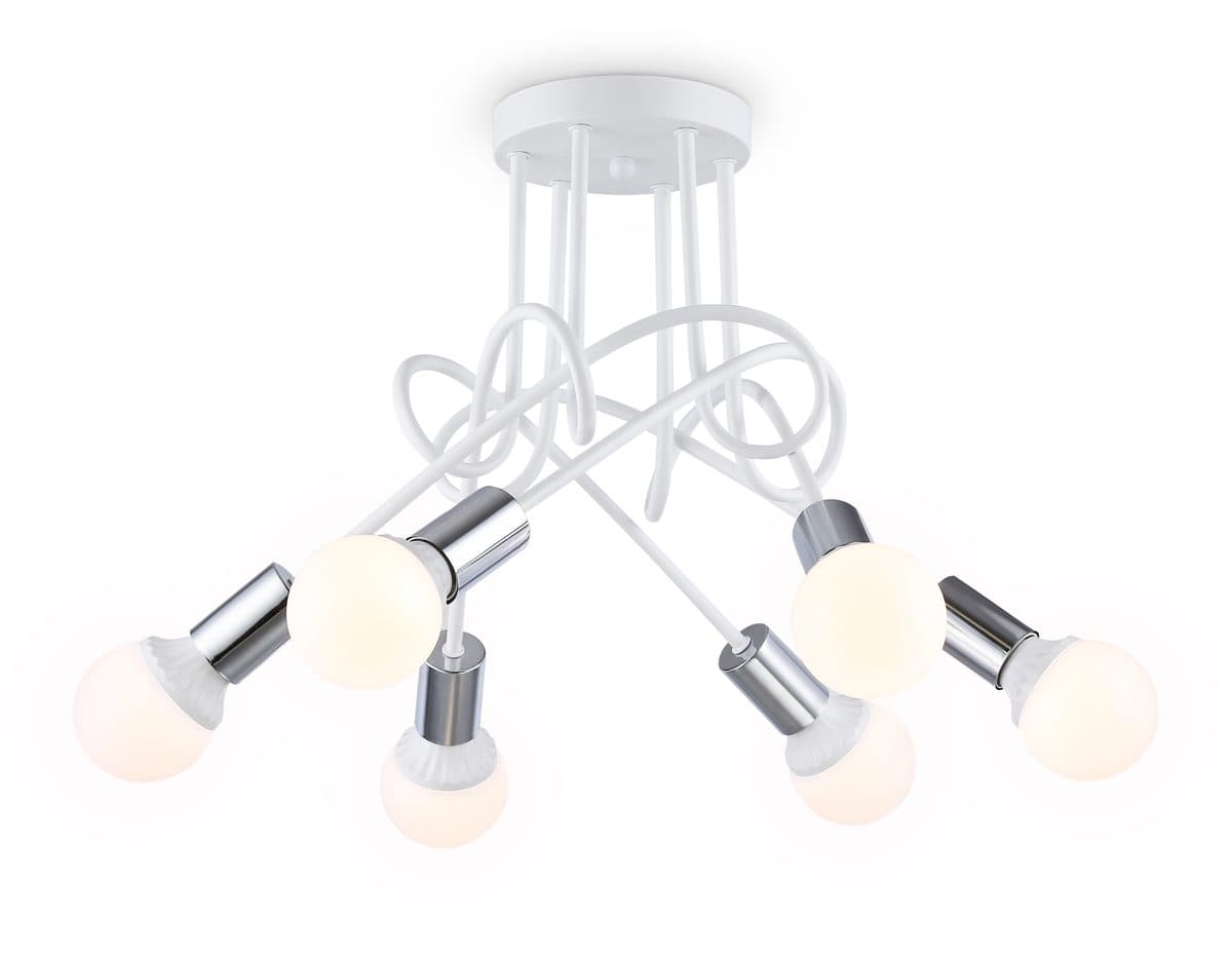 TR80417/6 WH/CH белый/хром E27/6 max 60W D690*370