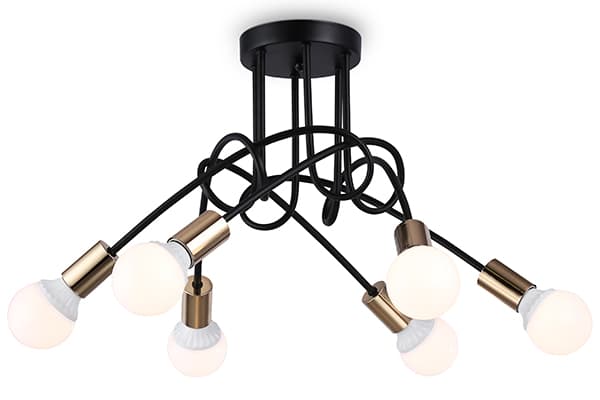 TR80419/6 BK/GD черный/золото E27/6 max 60W D690*370