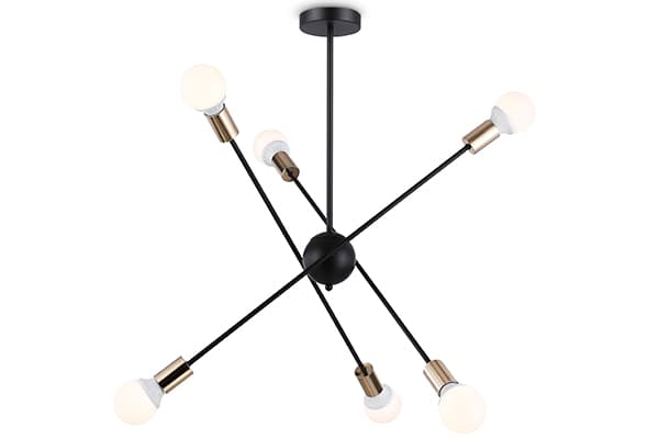 TR80435/6 BK/GD черный/золото E27/6 max 60W D950*730