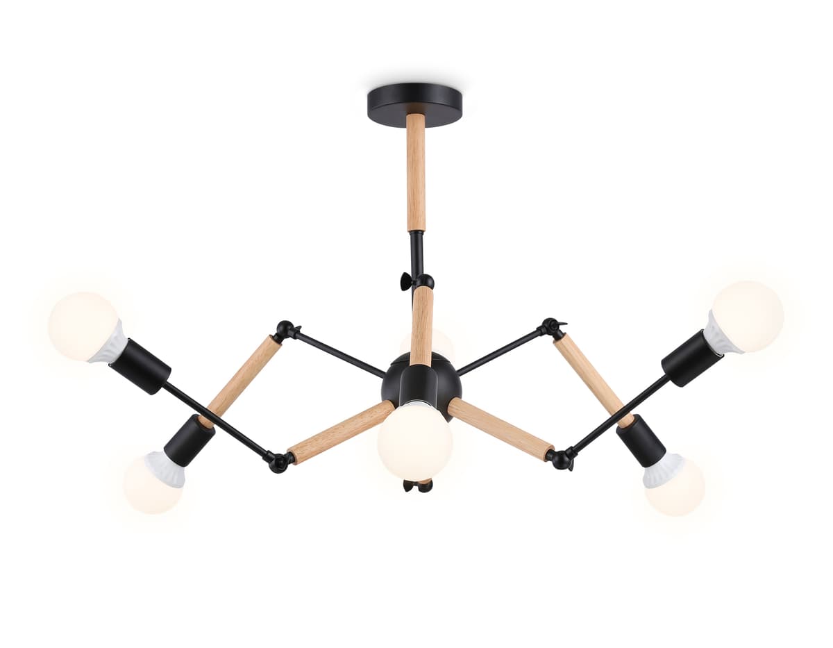 TR80488/6 BK/LW черный/светлое дерево E27/6 max 60W D930*510