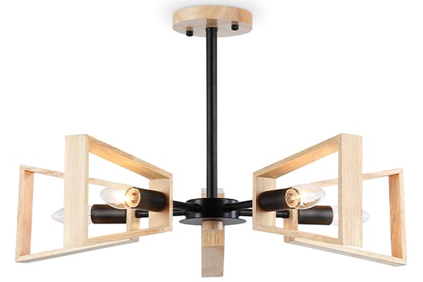 TR80495/5 BK/LW черный/светлое дерево E14/5 max 60W D620*430