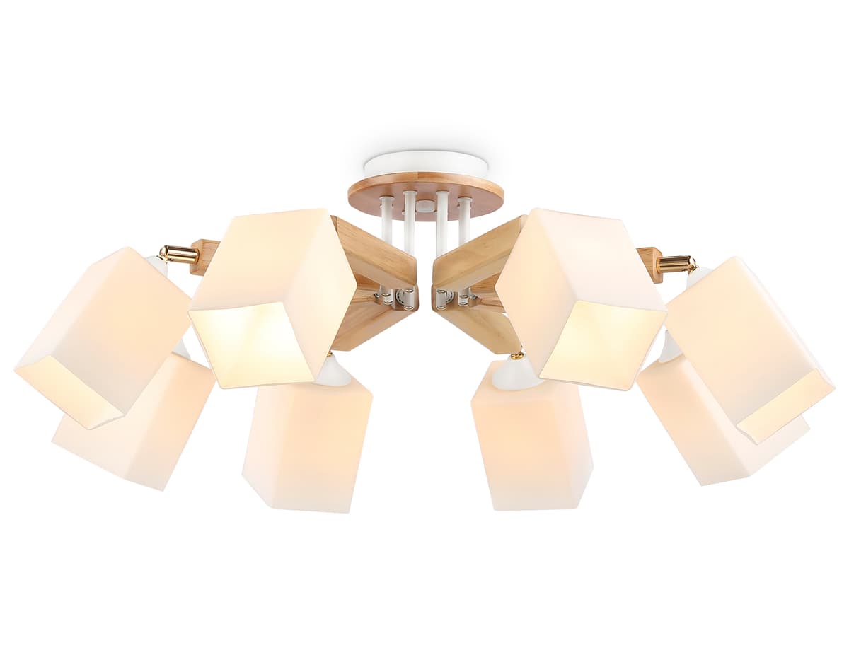 TR9522/8 WH/GD/FR белый/золото/белый матовый E27*8 max 40W D790*260