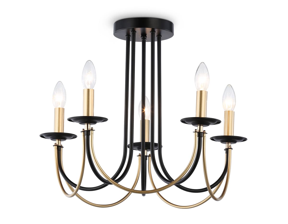 TR9621/5 BK/CGD черный/золото E14/5 max 40W D570*410