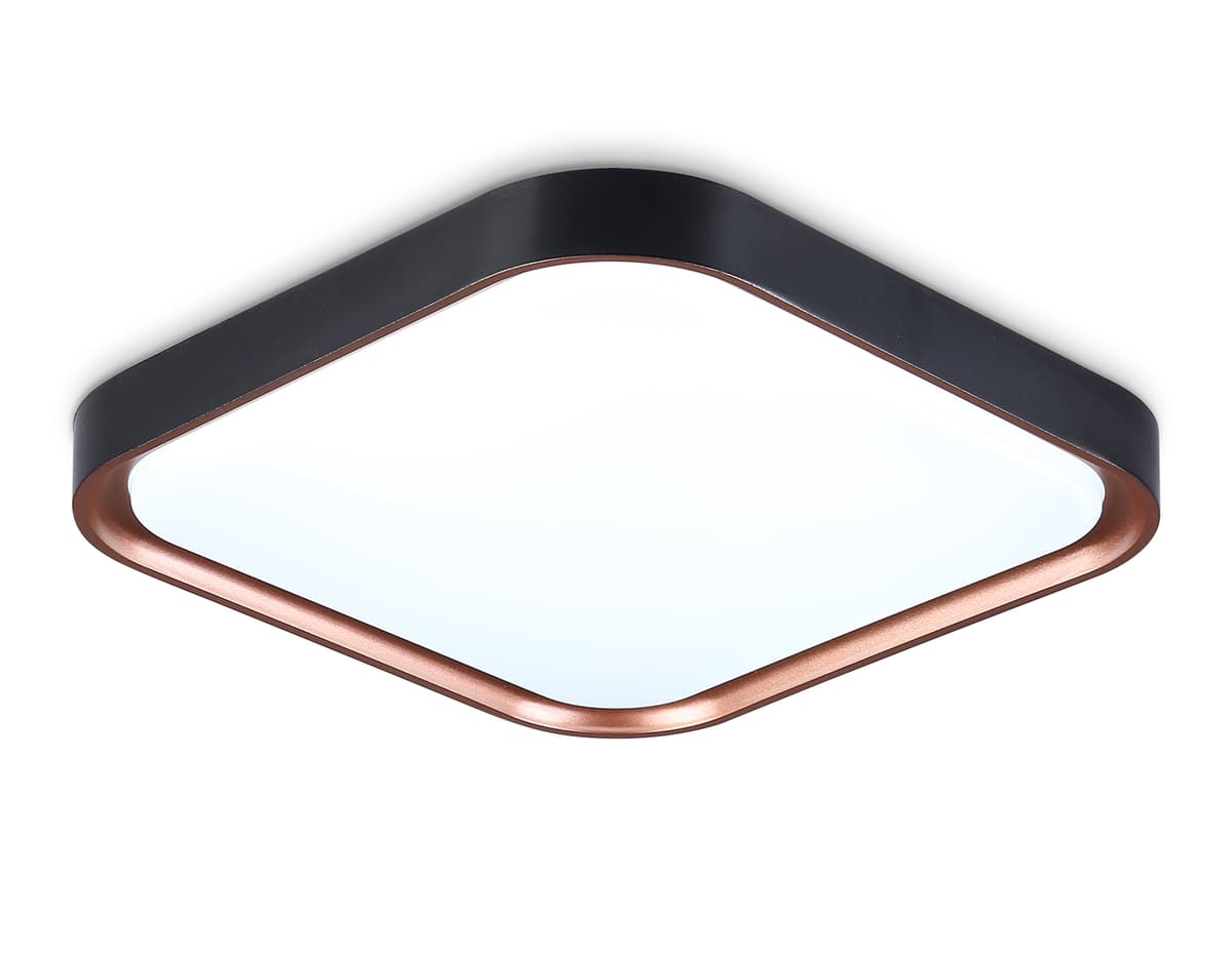 FZ1271 BK/PGD черный/розовое золото 27W 5000K 350*350*60 (Без ПДУ)