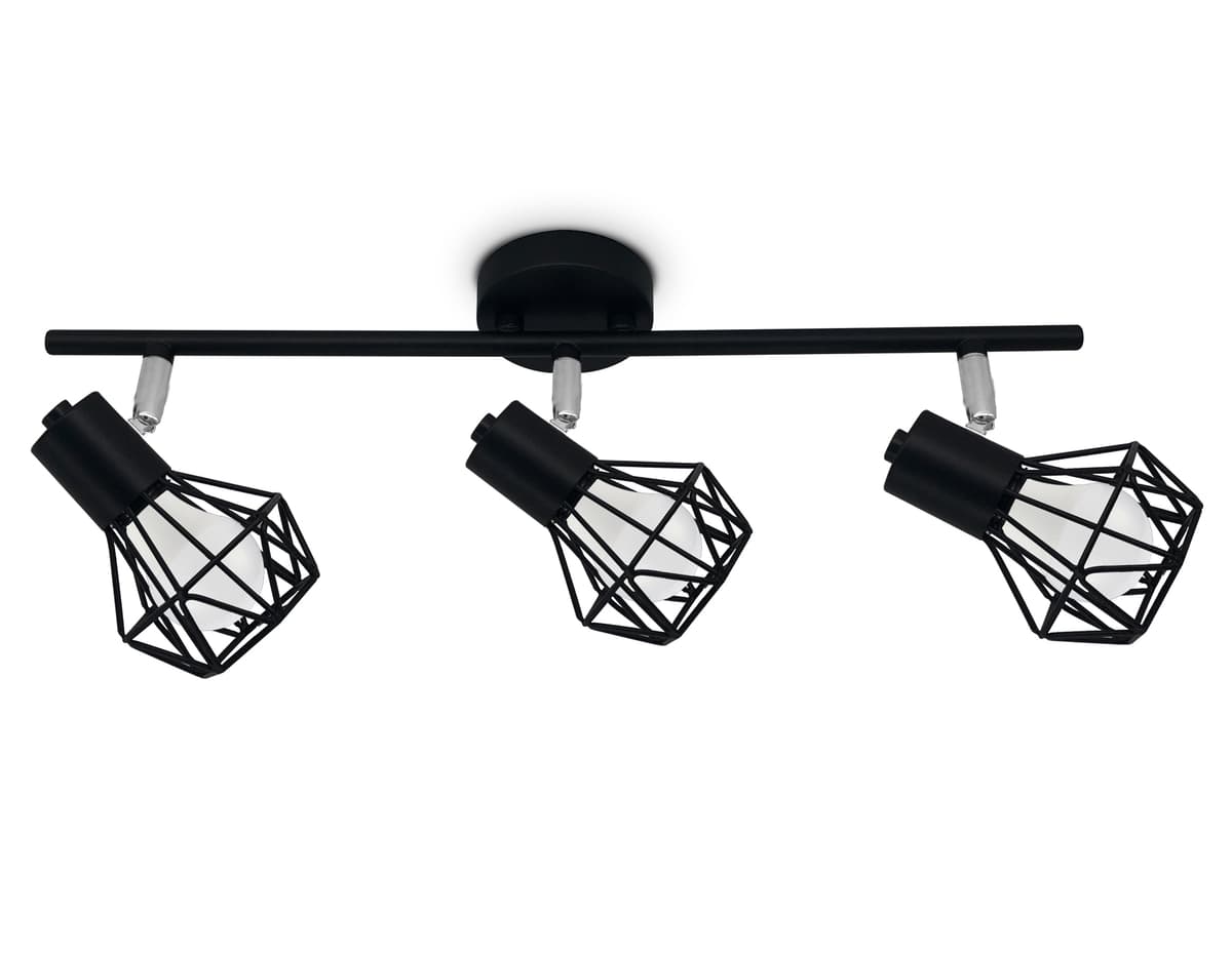 TR8622/3 BK/CH черный/хром E27*3 max 40W 460*91*175