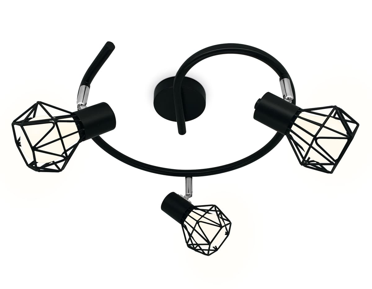 TR8624/3 BK/CH черный/хром E27*3 max 40W D330*175