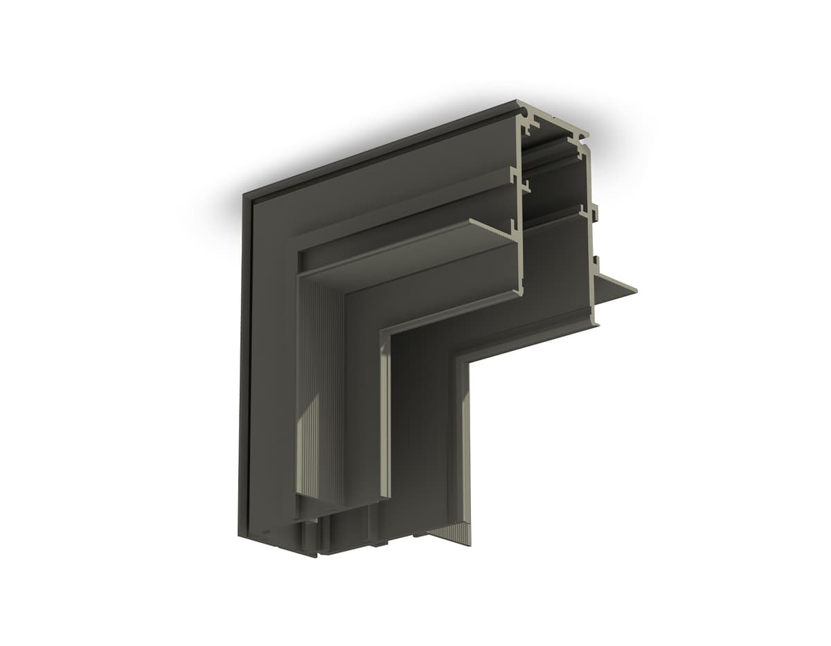 GL3363 BK черный коннектор угловой внутренний для встраиваемого шинопровода 85*85*H60