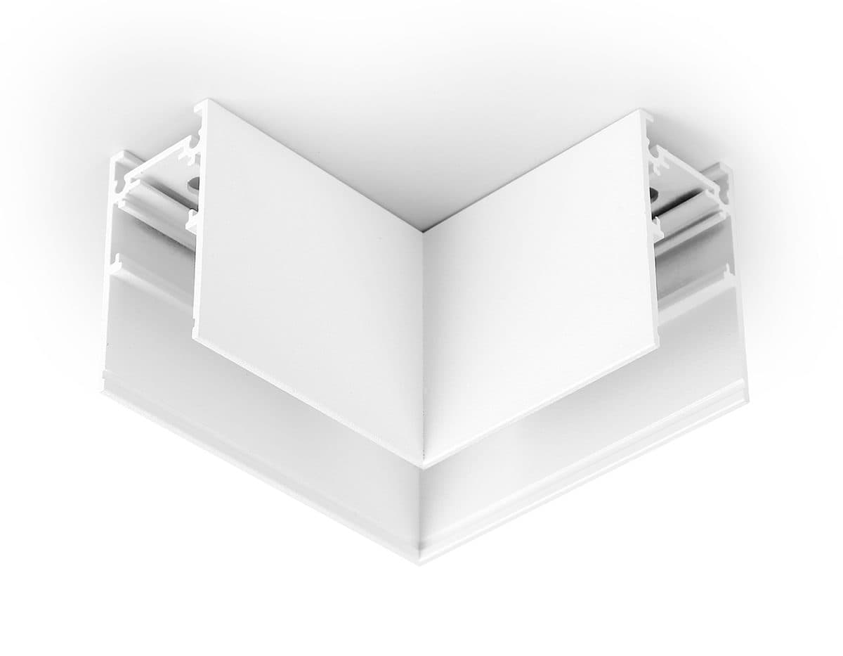 GL3369 WH белый коннектор угловой для накладного шинопровода 85*85*H53.7