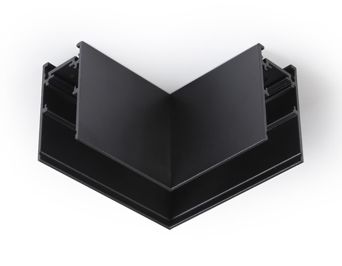 GL3372 BK черный коннектор угловой для накладного шинопровода 85*85*H53.7