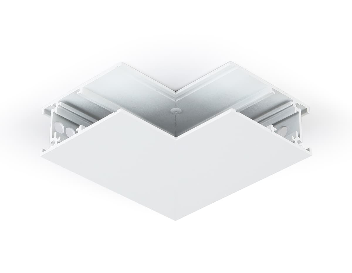 GL3377 WH белый коннектор угловой внутренний для накладного шинопровода 85*85*H26.9