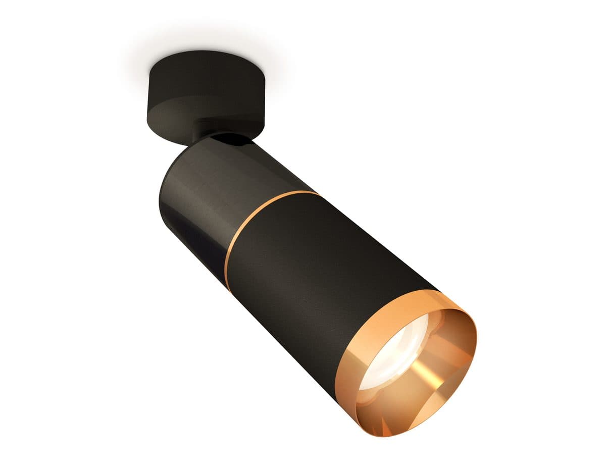 XM6313014 SBK/DCH/PYG черный хром/черный песок/золото желтое полированное MR16 GU5.3